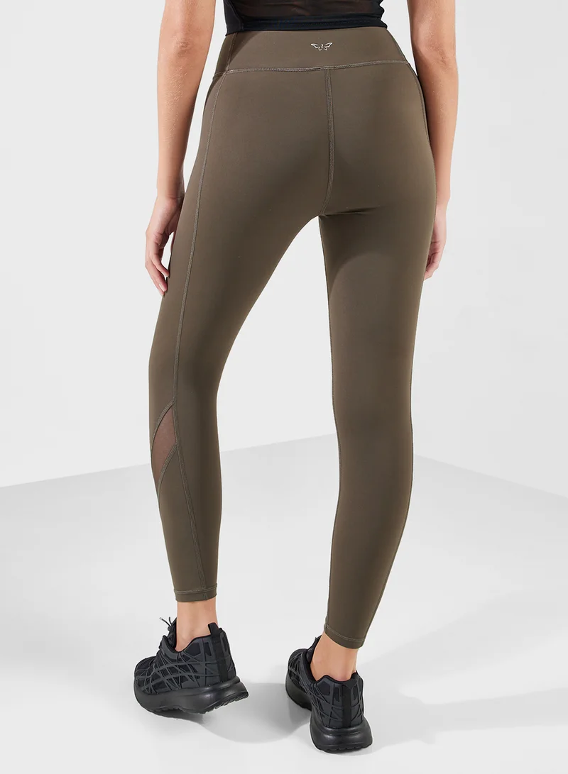 FRWD High Rise Sculpting Leggings With Mesh Panel
