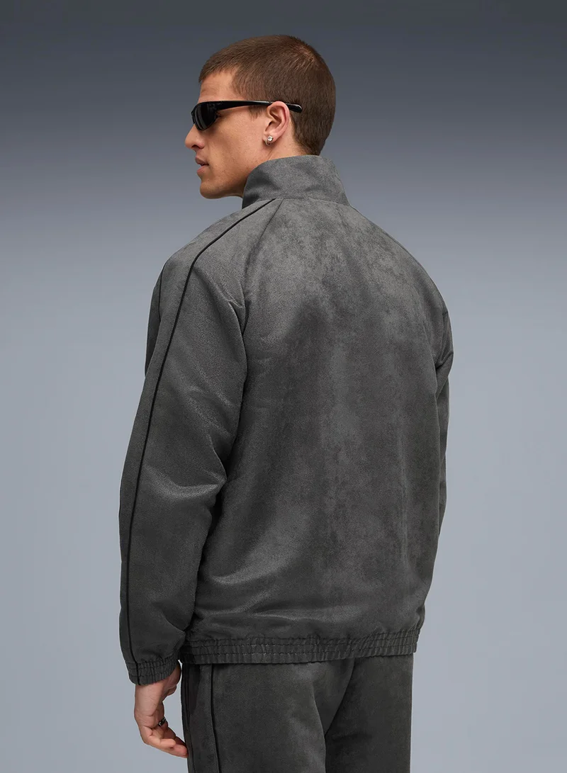 بوما جاكيت رياضي مريح من جلد الغزال