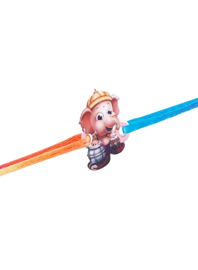 Okos Rakhi Combo of 2 Trendy Cartoon Characters For Kids For Rakshabandhan With Multi Color Adjustable Cotton Thread Cute and Dearest Bhai/Bhaiya/Brother CO1000466KID - Image 2