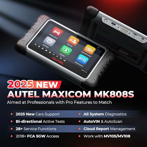 Autel MaxiCOM MK808S Scanner, 2025 Bidirectional Scan Tool Same as MK808BT Pro MX808S, 28+ Resets,Active Test,AutoAuth, All System Diagnostic, Injector Coding, Android 11, Update Of MK808 MX808 MK808Z - Image 3