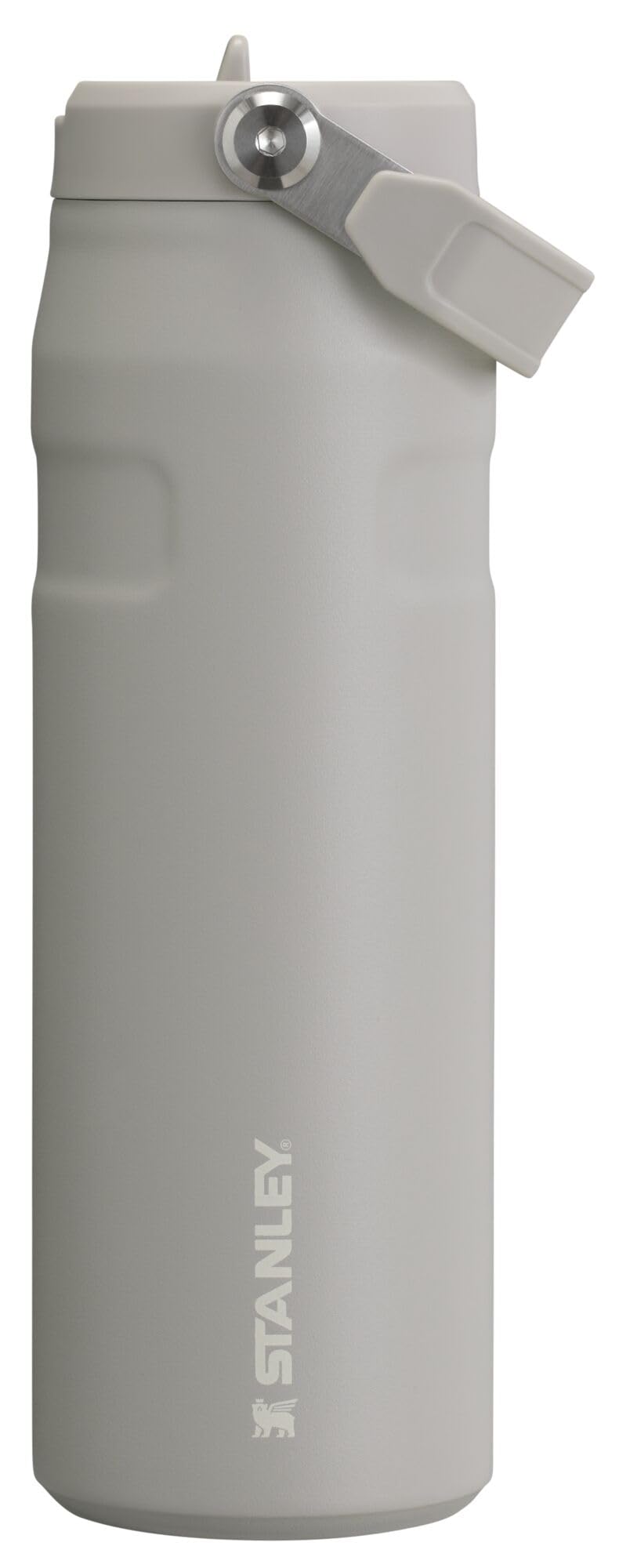 Stanley IceFlow Flip Straw 2.0 Water Bottle 24 OZ | Built-In Straw with Larger Opening | Lightweight & Leak-Resistant | Insulated Stainless Steel | BPA-Free | Ash - Image 1