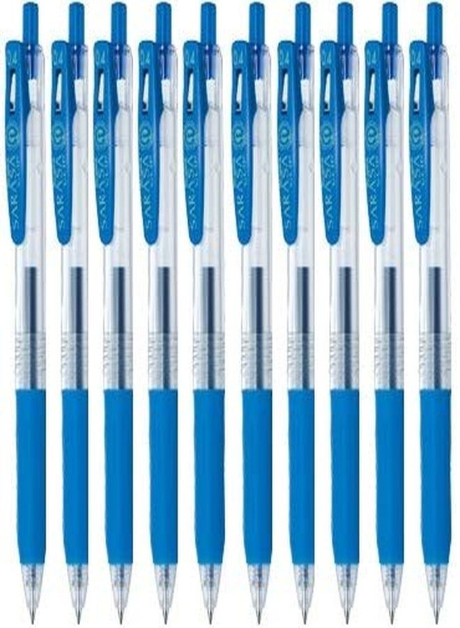 Zebra Technologies Zebra Sarasa Clip 0.4 Retractable Gel Ink Pen, Rubber Grip, 0.4mm, Cobalt Blue Ink, Value Set of 10 - Image 2