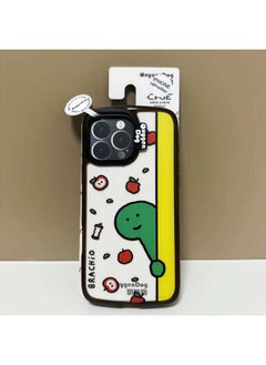 Oxygen Dog Shrimp Chip Shell Dinosaur Series Phone Case Compatible With Apple IPhone 16 Pro Max Anti-Fall And Shockproof Transparent Acrylic Cover-Color:Shrimp Shell [probe Dinosaur]]-Applicable Model:iPhone16promax
