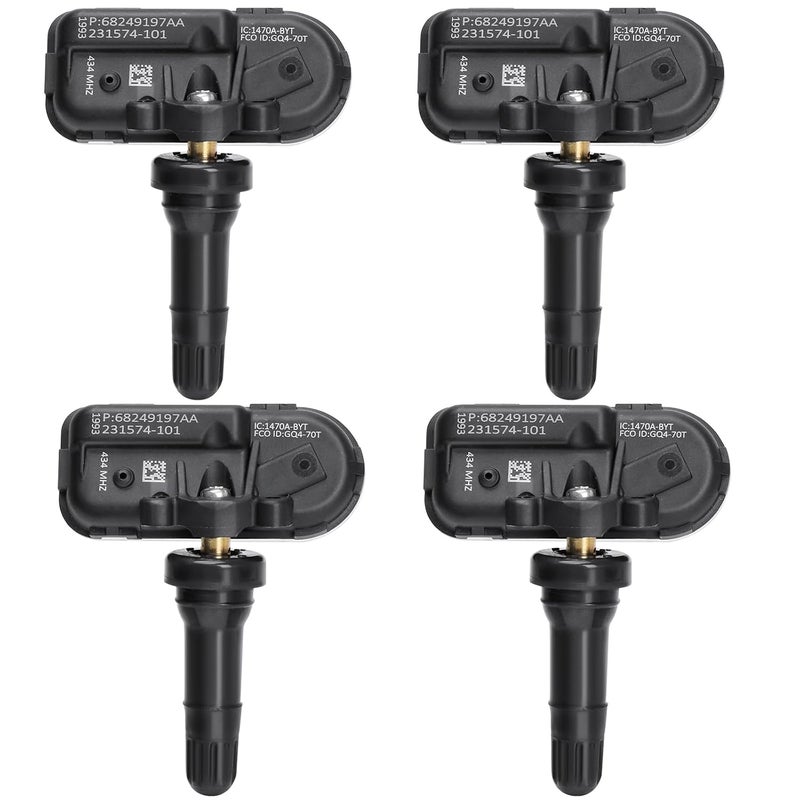 NPAUTO TPMS Sensor for RAM and Jeep Cherokee - 4 Pack Tire Pressure Monitoring System - Image 1