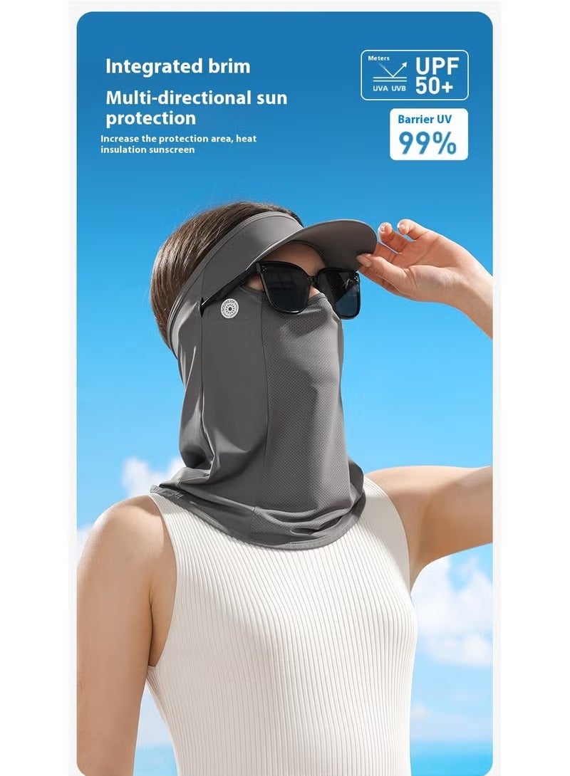 REXCHI Sun Protection Women's Cycling Mask - Full Coverage Neck & Face UV Block Fabric Cool Veil Anti-UV Sports Mask with UPF50+ for Biking, Hiking & Everyday Wear - Image 3