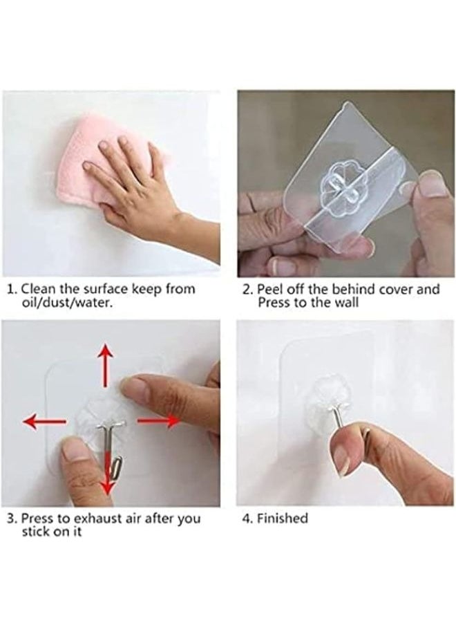 Generic 20 Pieces Heavy Duty Self-Adhesive Hook for Bathroom And Kitchen  - Image 3