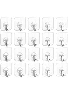 Generic 20 Pieces Heavy Duty Self-Adhesive Hook for Bathroom And Kitchen  - Image 1