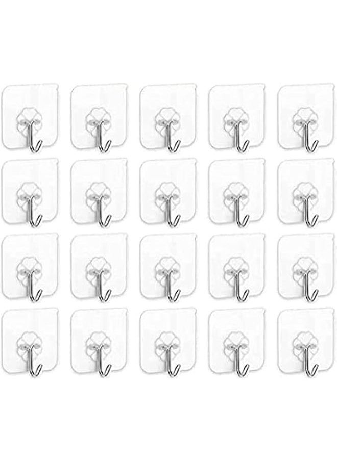 Generic 20 Pieces Heavy Duty Self-Adhesive Hook for Bathroom And Kitchen  - Image 1
