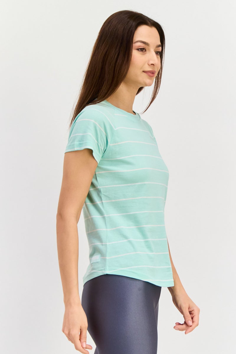 PUMA Women Sportswear Fit Short Sleeve Outdoor Top, Green - Image 3