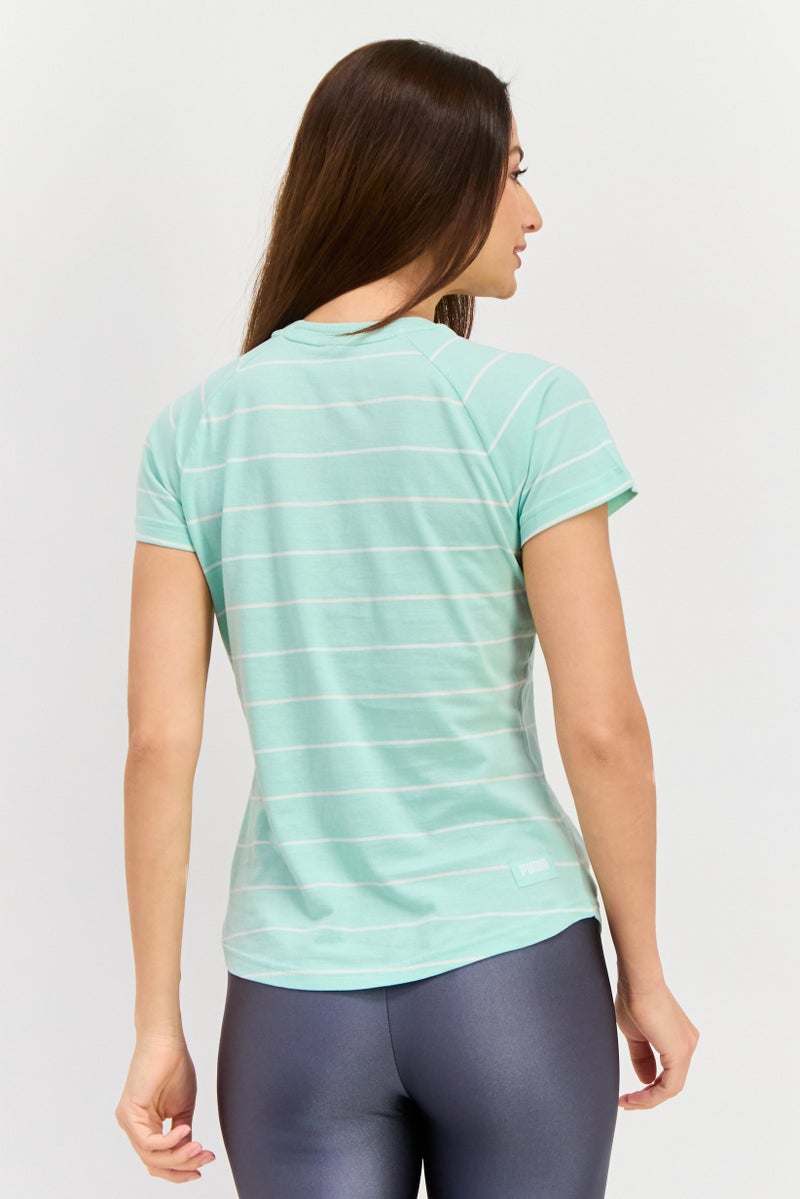 PUMA Women Sportswear Fit Short Sleeve Outdoor Top, Green - Image 2