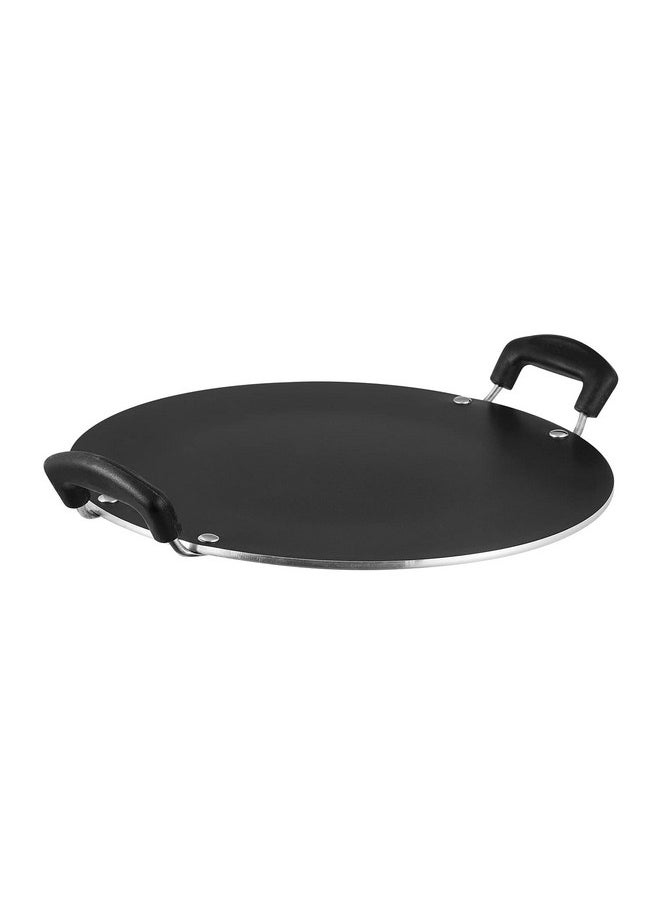 VINOD Vinod Zest Aluminium Non Stick Pathri Tawa - 31.5 cm | 5mm Thick | 3 Layer Coating | Metal Spoon Friendly | Bakelite Handle | Gas Base | 1 Year Warranty 