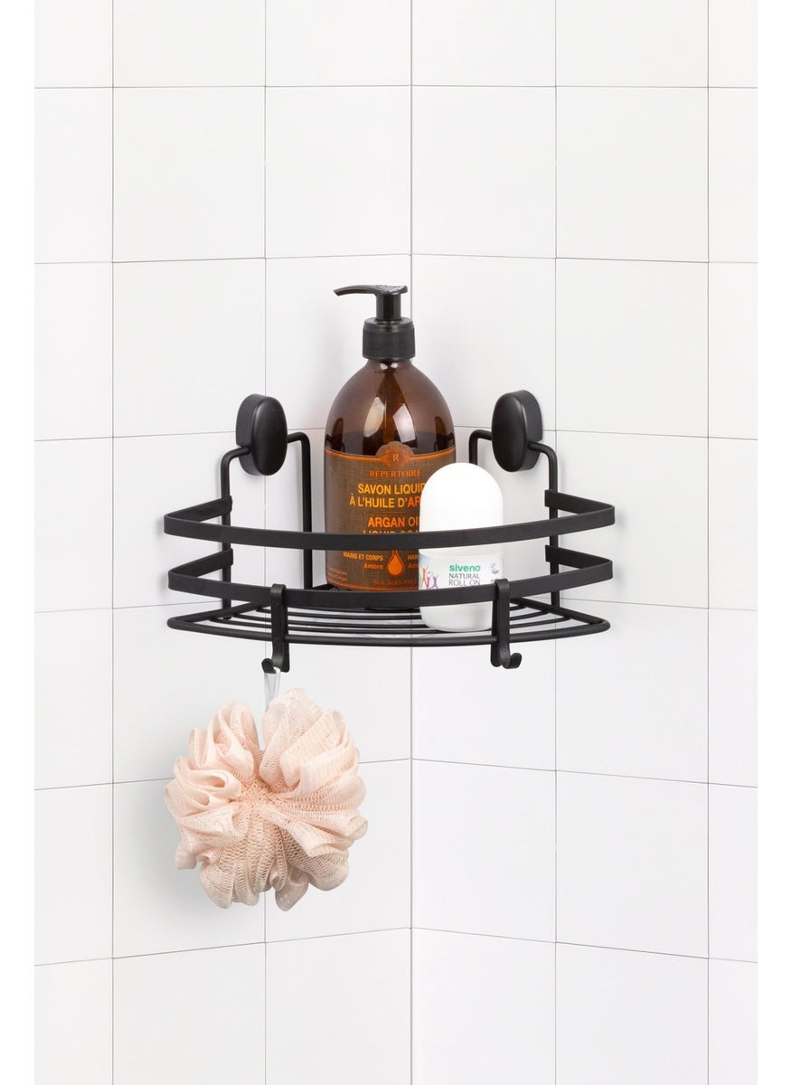 ‎okyanus Home - Ocean Home Black Laminate Triangle Corner Rack - 18 cm - Image 1