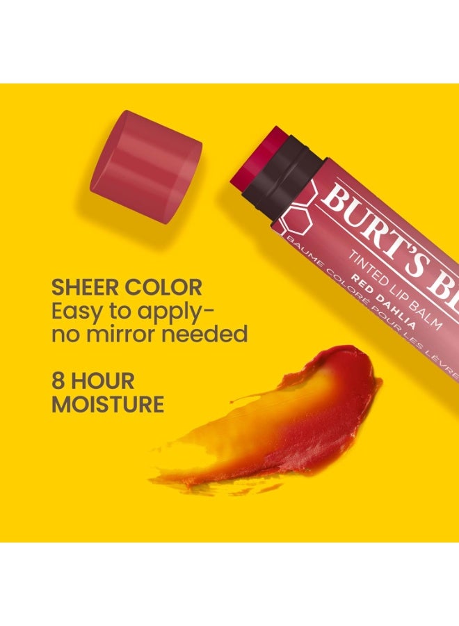 Burt's Bees Tinted Lip Balm, Red Dhalia, 4.5ml - Image 4
