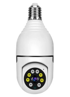 1080P Wireless Tovnet Wifi Pan/Tilt Light Bulb Security Camera, 360 Degrees 3.0MP Cam Home Surveillance CCTV Panoramic IP Camera, with Night Vision, Two Way Audio, Smart Motion Detection