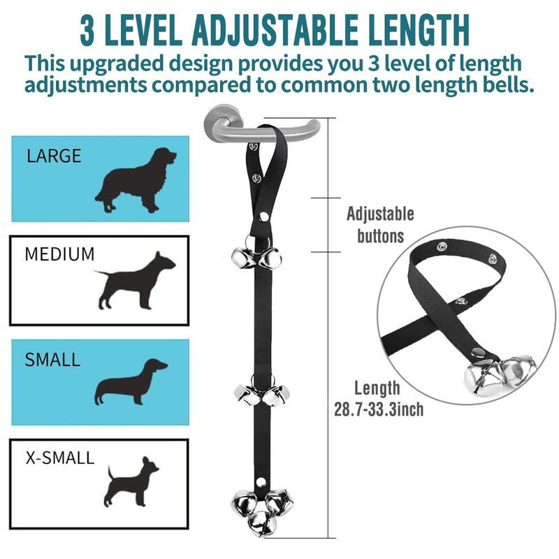 Blue Tree BLUETREE 2 Pack Dog Doorbells Premium Quality Training Potty Great Dog Bells Adjustable Door Bell Dog Bells for Potty Training Your Puppy The Easy Way - 7 Extra Large Loud 1.4 DoorBells - Image 5