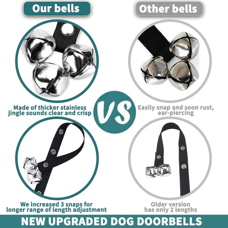 Blue Tree BLUETREE 2 Pack Dog Doorbells Premium Quality Training Potty Great Dog Bells Adjustable Door Bell Dog Bells for Potty Training Your Puppy The Easy Way - 7 Extra Large Loud 1.4 DoorBells - Image 4