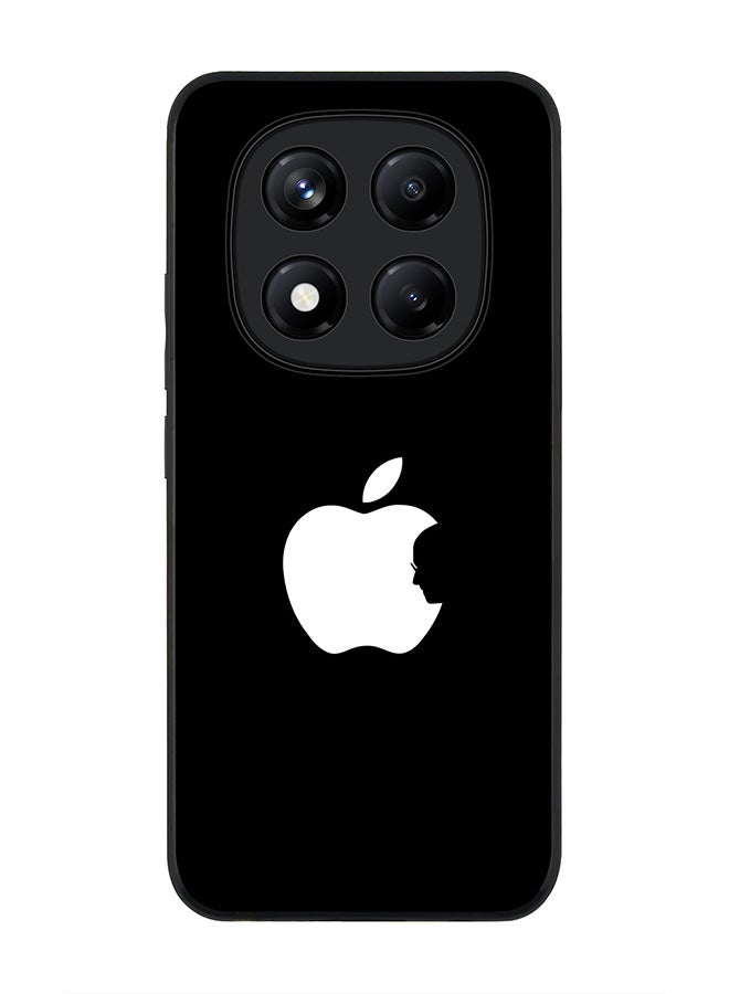 Stylizedd For Xiaomi Redmi Note 14 Pro+ 5G 5G Case,Slim fit Camera Protection, Shockproof Thin Phone cover  - Steve's Apple - Black - Image 1