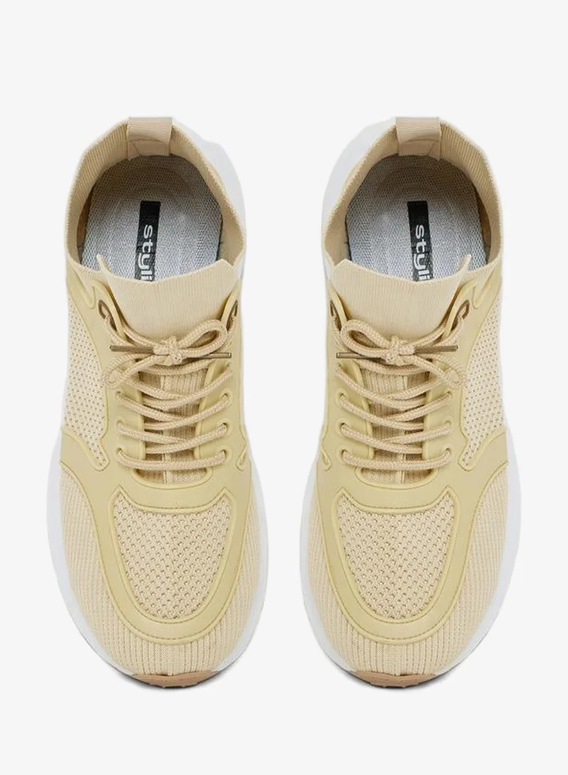 Styli Active Low Ankle Lace Up Platform Sole Sneakers