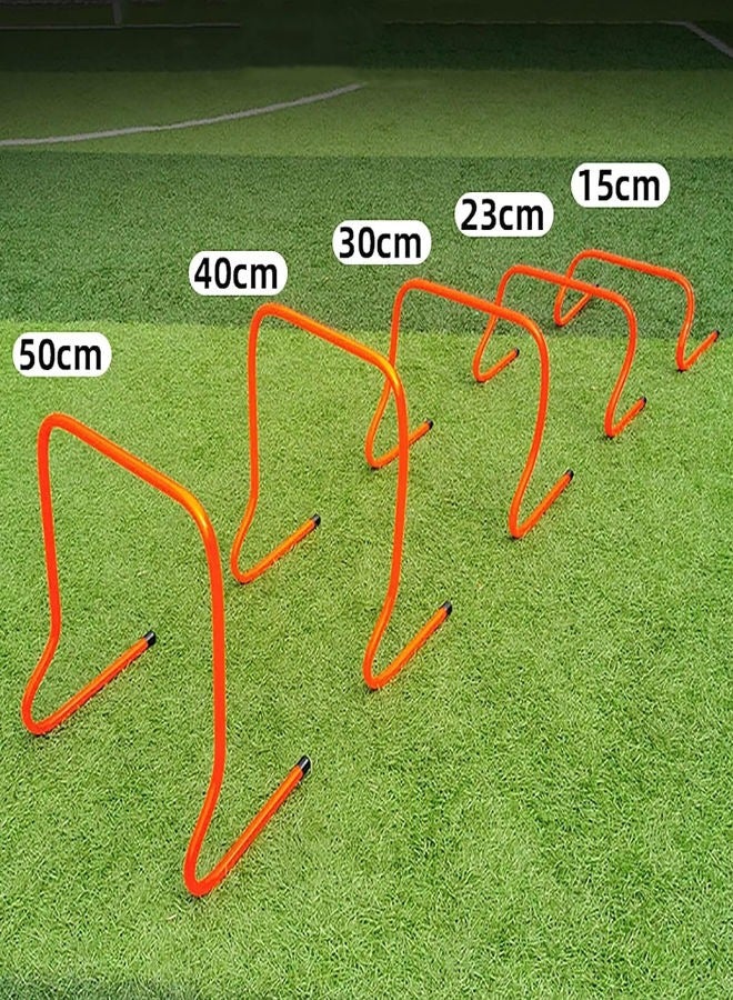 Generic Detachable Agility Training Hurdles- Sports Practice Equipment for Athletes, Soccer, Basketball, Football,or Plyometric Training, Set of 5 different Sizes (15cm, 23cm, 30cm, 40cm, 50cm)  - Image 2