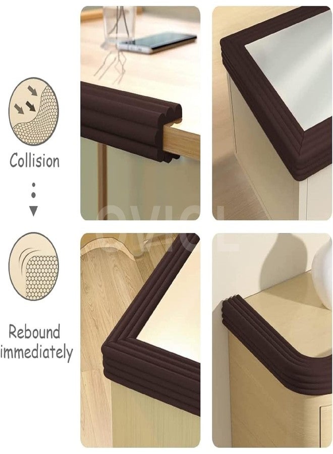 draval Baby Proofing Corner Guard | Child Safety Cushion for Desks & Sharp Edges | Soft Durable Edge Tape – Brown - Image 2