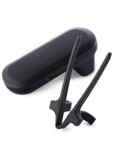 Multifunctional Snack Clip Not Dirty Hands Potato Chips Plastic Food Clip Kitchen Food Clip Small Clip To Eat Other-Color:Upgraded Black + Storage Box (2 Sets)