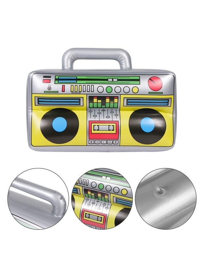 JOLLYSTYLE 4 Pcs Inflatable Boombox 80S 90S Party Decorations Supplies Inflatable Boom Rappers Hip Hop Bboys Costume Accessories Box(16.5 Inches) - Image 3