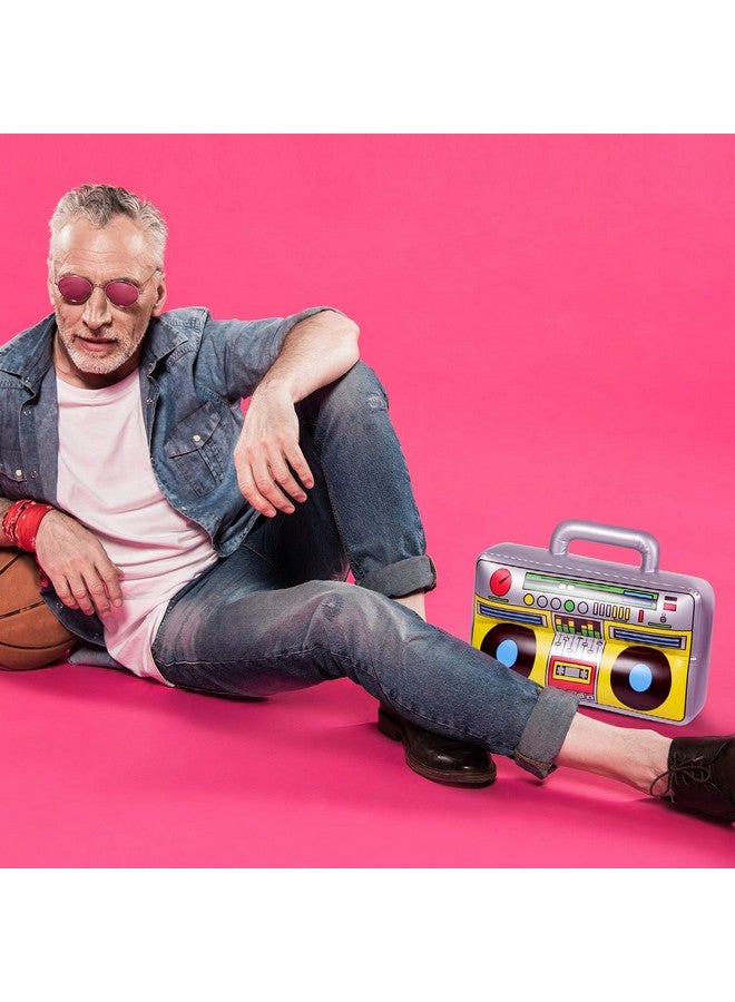 JOLLYSTYLE 4 Pcs Inflatable Boombox 80S 90S Party Decorations Supplies Inflatable Boom Rappers Hip Hop Bboys Costume Accessories Box(16.5 Inches) - Image 5