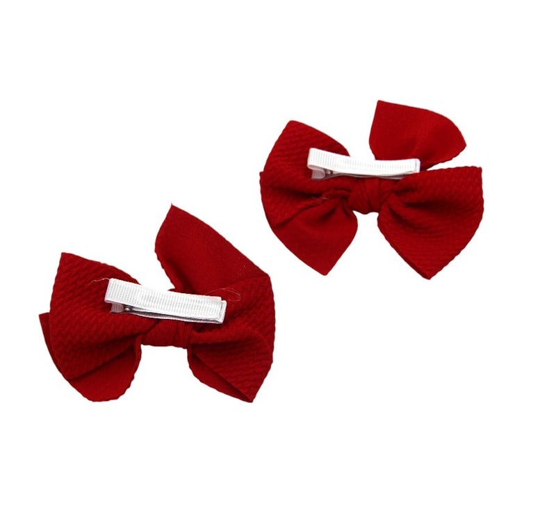 D'Daniela Dana Glasses and Bow Barrette Clip Set For Babies and Girls - Red - Image 3