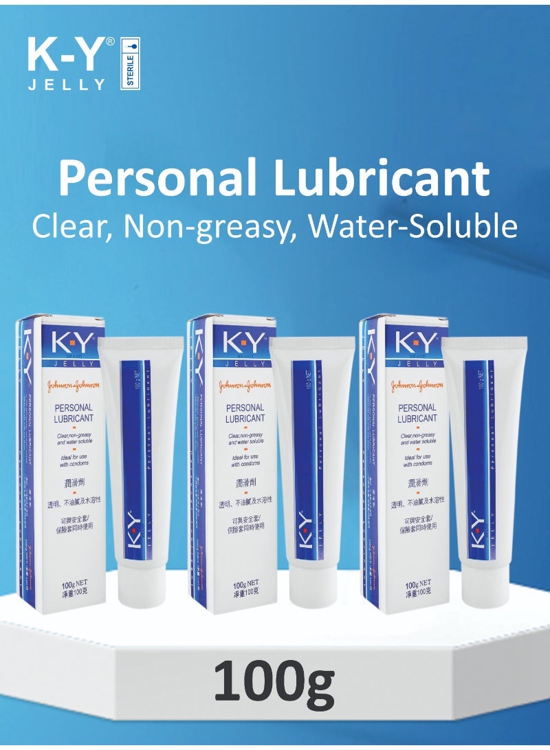 KY K-Y Jelly Smooth Glide Lubricant 100g Pack Of 3