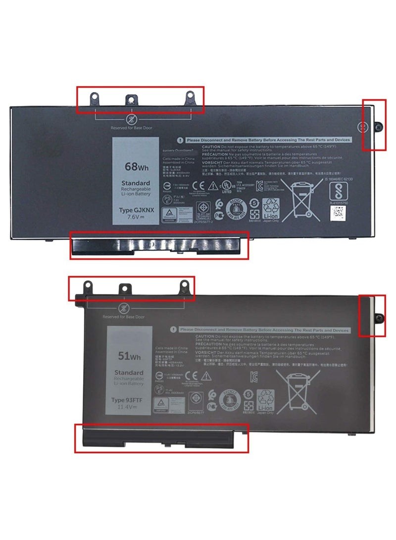 68WH GJKNX 93FTF بطارية كمبيوتر محمول لديل لاتيتيود 5280 5288 5290 5480 5488 5490 5491 5495 5580 5590 الدقة 15 3520 محطة العمل المحمولة VG93N NY5PG WFWKK D4CMT 83XPC 4YFVG DJWGP DY9NT 5YHR4 - Image 5