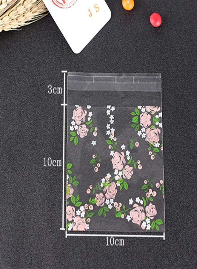 NF orange Orange 200 Pieces Self Adhesive Cookie Bags Candy Bags Party Favor Bags Treat Bags gift bag (Rose) - Image 4