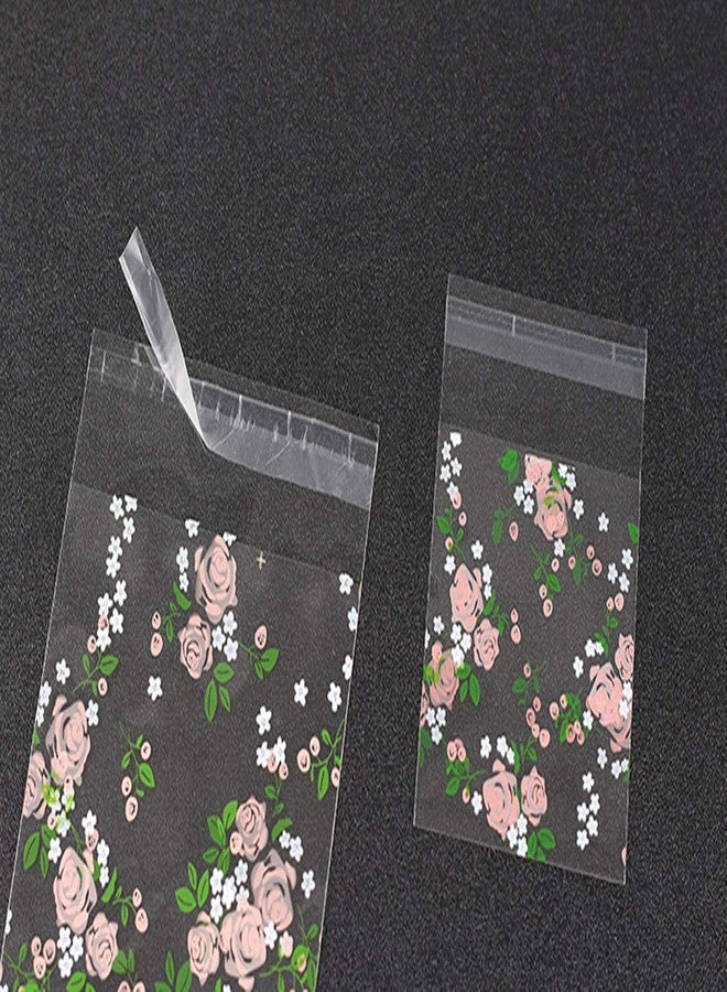 NF orange Orange 200 Pieces Self Adhesive Cookie Bags Candy Bags Party Favor Bags Treat Bags gift bag (Rose) - Image 3