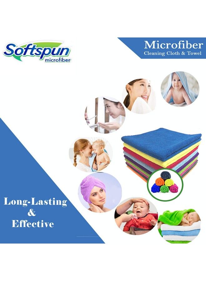 SOFTSPUN Microfiber Baby Hand & Face Wipes 30X30 Cms 1 Piece Towel Set 340 Gsm (Sky Blue) Super Soft & Silky For Hand Face And Body Hypoallergenic Sensitive Skin Wipes & Washcloths. - Image 4