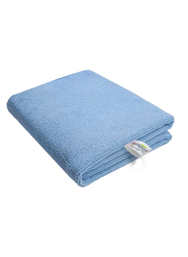 SOFTSPUN Microfiber Baby Hand & Face Wipes 30X30 Cms 1 Piece Towel Set 340 Gsm (Sky Blue) Super Soft & Silky For Hand Face And Body Hypoallergenic Sensitive Skin Wipes & Washcloths. - Image 2