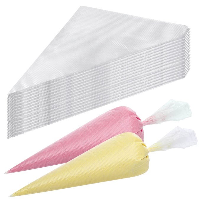 500 PCS PIPING BAGS DISPOSABLE 106 INCH THICK TIPLESS PASTRY BAGS ICING FROSTING BAGS FOR BAKING COOKIES CUPCAKE DECORATING SUPPLIES