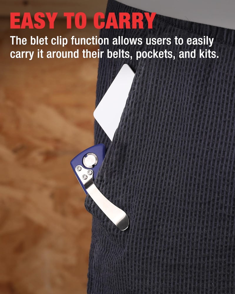 WORKPRO Folding Utility Knife, Quick-Change Box Cutter, Blade Storage in Handle with 5 Extra Blades Included - Image 4