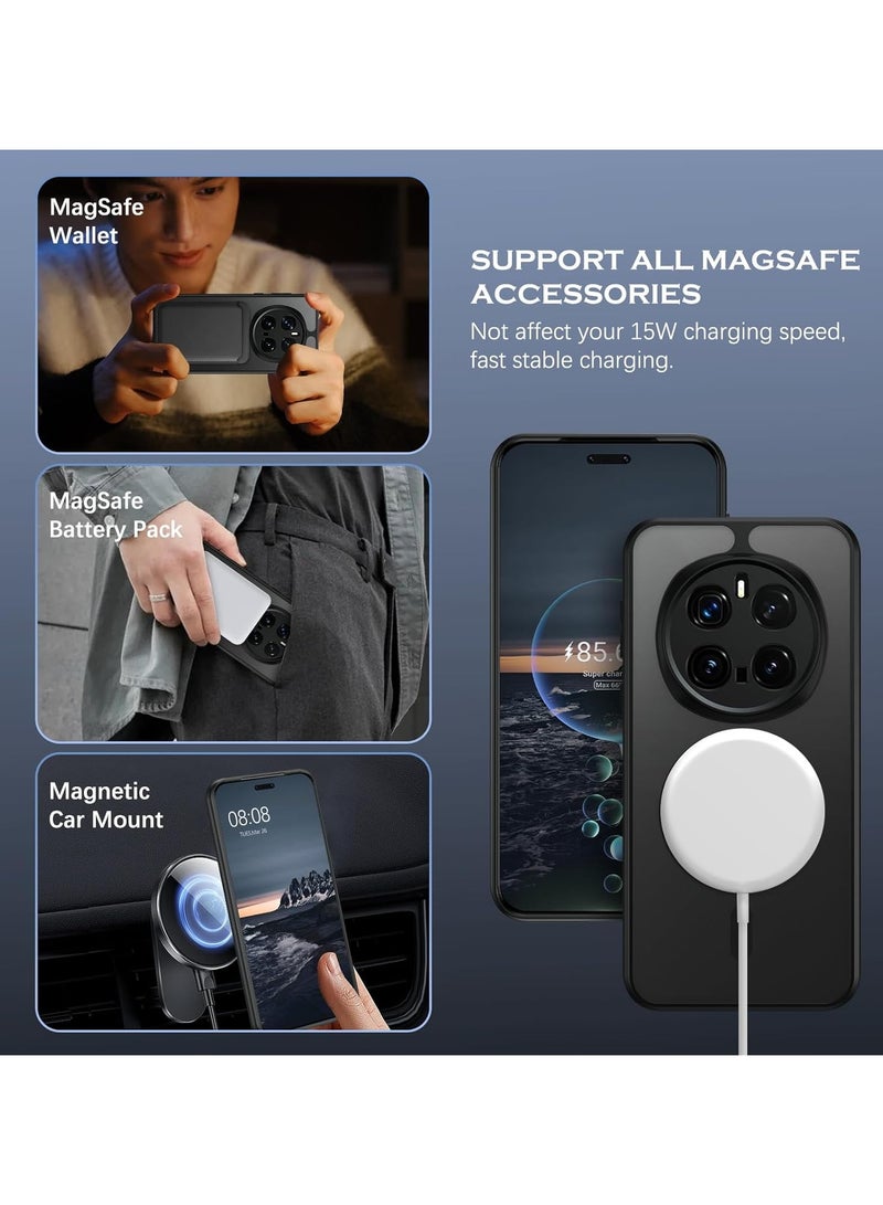 غطاء مغناطيسي لهاتف Honor Magic7 Pro، متوافق مع MagSafe، غطاء خلفي من TPU+PC مقاوم للصدمات مع ملمس مات، حماية ضد البصمات، تصميم نحيف يناسب الجهاز. - Image 2