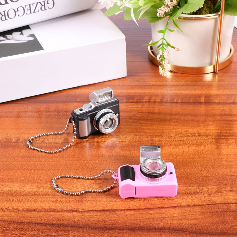 2pcs Lovely Keychains Hanging Pendant Sound Decoration for Handbag Phone (Black + , 12cm Bead Chain) - Image 4