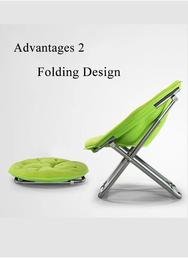 MLADEN - Folding Reclining ChairPortable Lounge Chair  Lazy Couch Widened Seat Design Balcony Leisure Chair For Meditation Reading Tv Watching Gaming (Grey) - Image 1