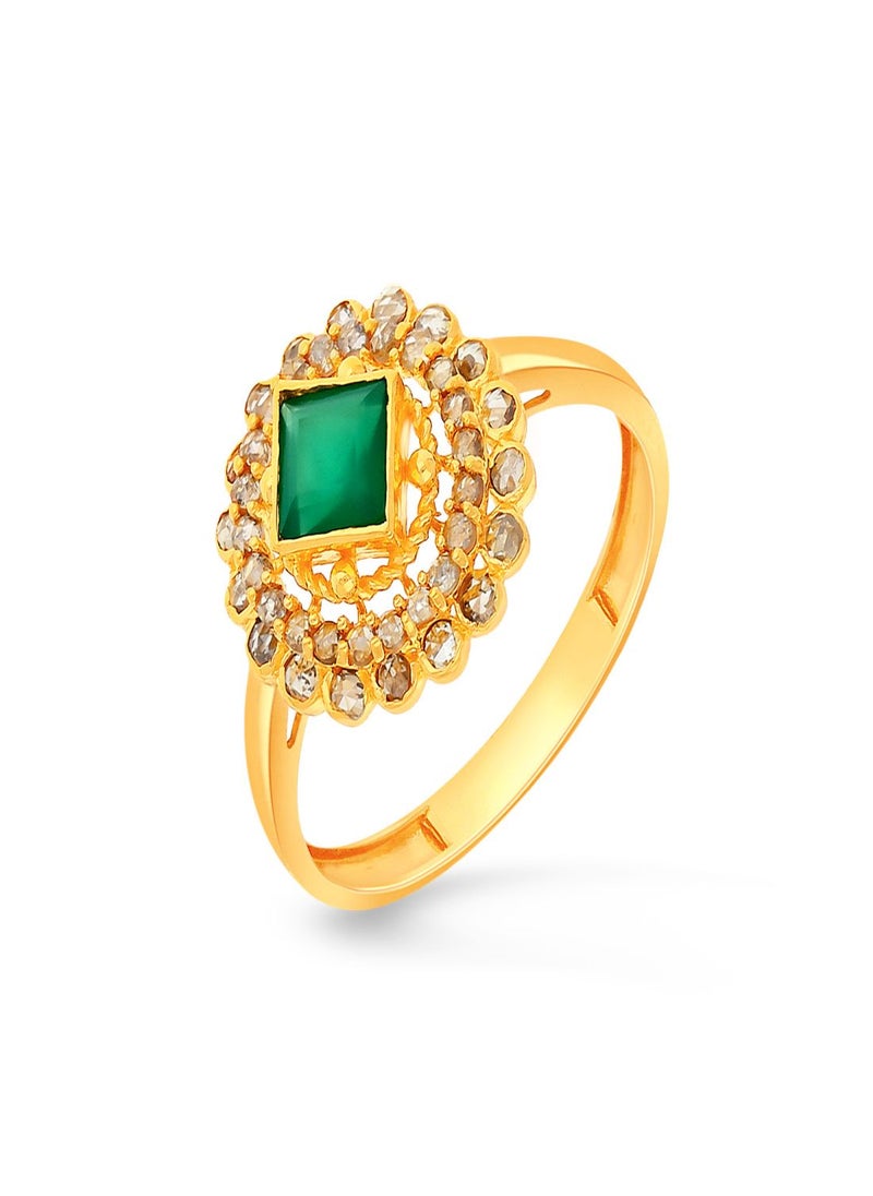 Malabar Gold and Diamonds - 22 Carat 916 Purity Yellow Gold Uncut Diamond Ring EGNPRE206RN1Y13 For Women - Image 1