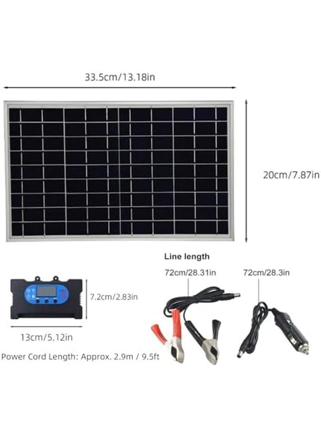 2PCS 10Watt Solar Panel Portable Battery Charger With 100A Controller For Camping - Image 3