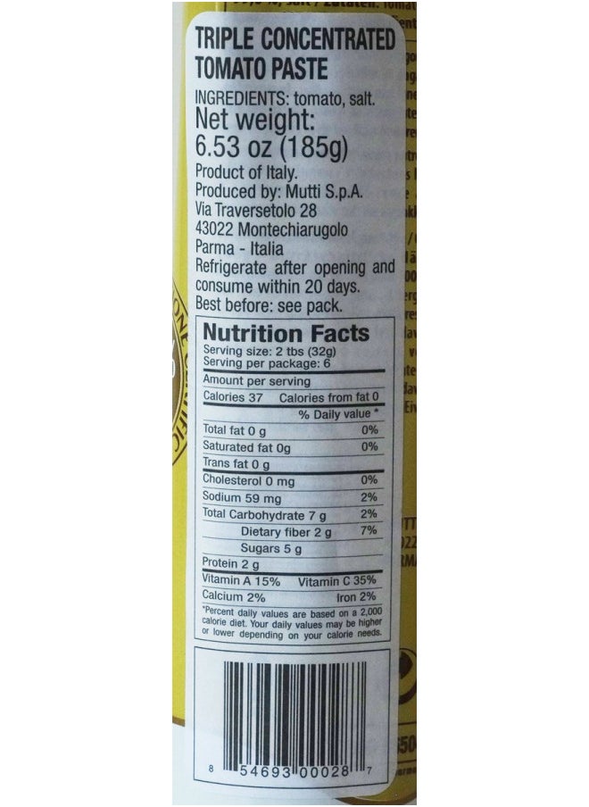 Mutti Mutti Triple Concentrated Tomato Paste (Triplo Concentrato), 6.5 oz. Tube |2 Pack | Italys #1 Brand of Tomatoes | Tube Tomato Paste | Vegan Friendly & Gluten Free | No Additives orPreservatives  - Image 4