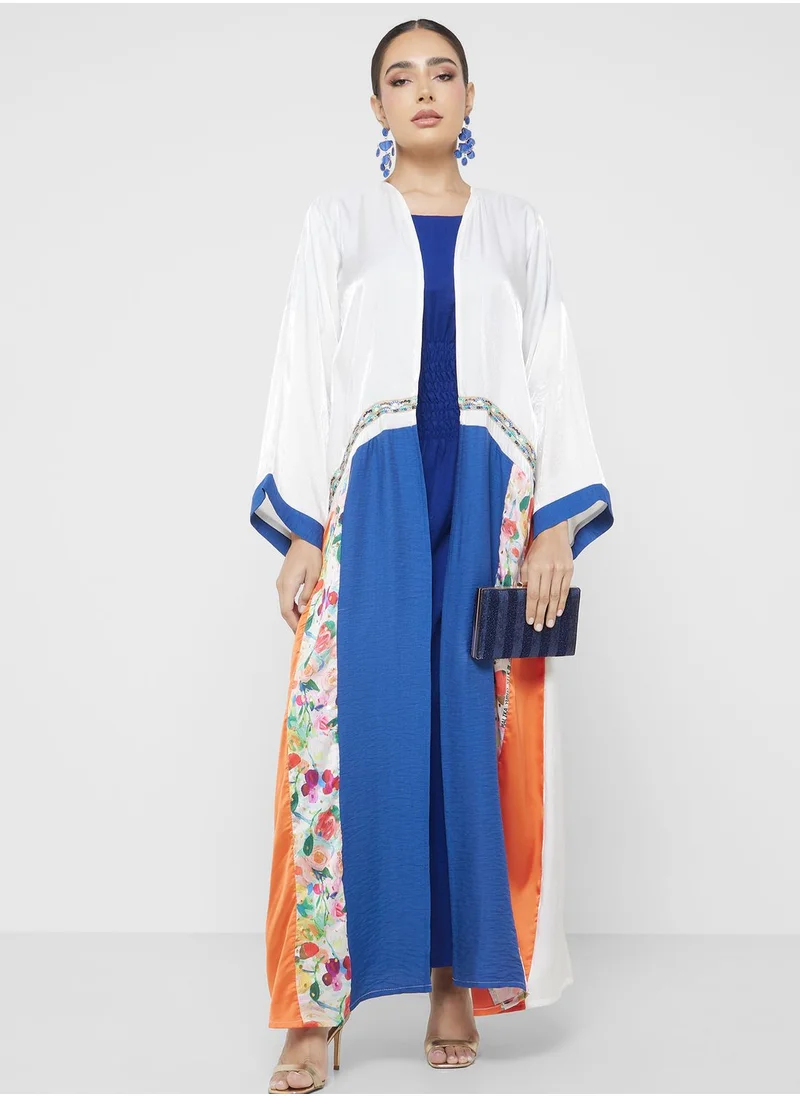 خزانة Color Block Detail Abaya