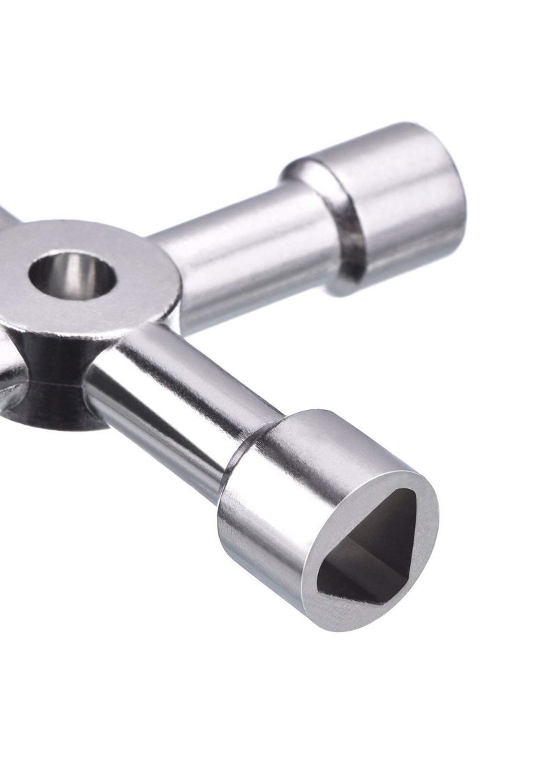 NIBEMINENT Meter Box Key Gas 4 Way MultiFunctional Utilities for Electric Cupboard Cabinet Opening Silver  - Image 5