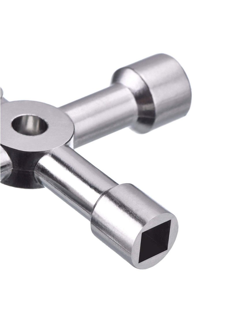 NIBEMINENT Meter Box Key Gas 4 Way MultiFunctional Utilities for Electric Cupboard Cabinet Opening Silver  - Image 4