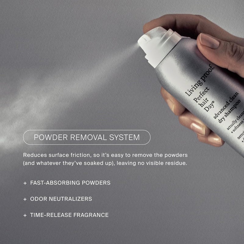 ليفينج بروف Living proof Perfect hair Day (PhD) Advanced Clean Dry Shampoo, حجم السفر، شفاف، 90 مل - Image 4