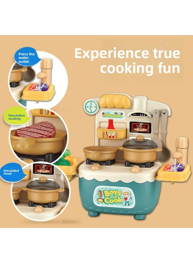 Kitchen Play Toys Children Play Home Simulation Kitchen Cooking Toys Early Education Fruits And Vegetables Stove Toys-Colors:MF005593 - Image 3