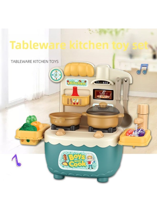 Kitchen Play Toys Children Play Home Simulation Kitchen Cooking Toys Early Education Fruits And Vegetables Stove Toys-Colors:MF005593 - Image 2