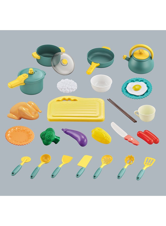 Kitchen Play Toys Children Play Home Simulation Kitchen Cooking Toys Early Education Fruits And Vegetables Stove Toys-Colors:MF005593 - Image 5