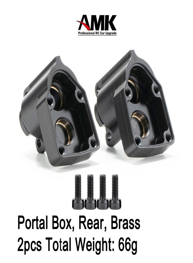 AMK UTB18 Axle Portal Covers, Brass Counter Weight Axle Housing Black Coating for Axial RC Crawler 1/18 UTB18 Capra Unlimited Trail Buggy RTR Upgrade Part - Image 3